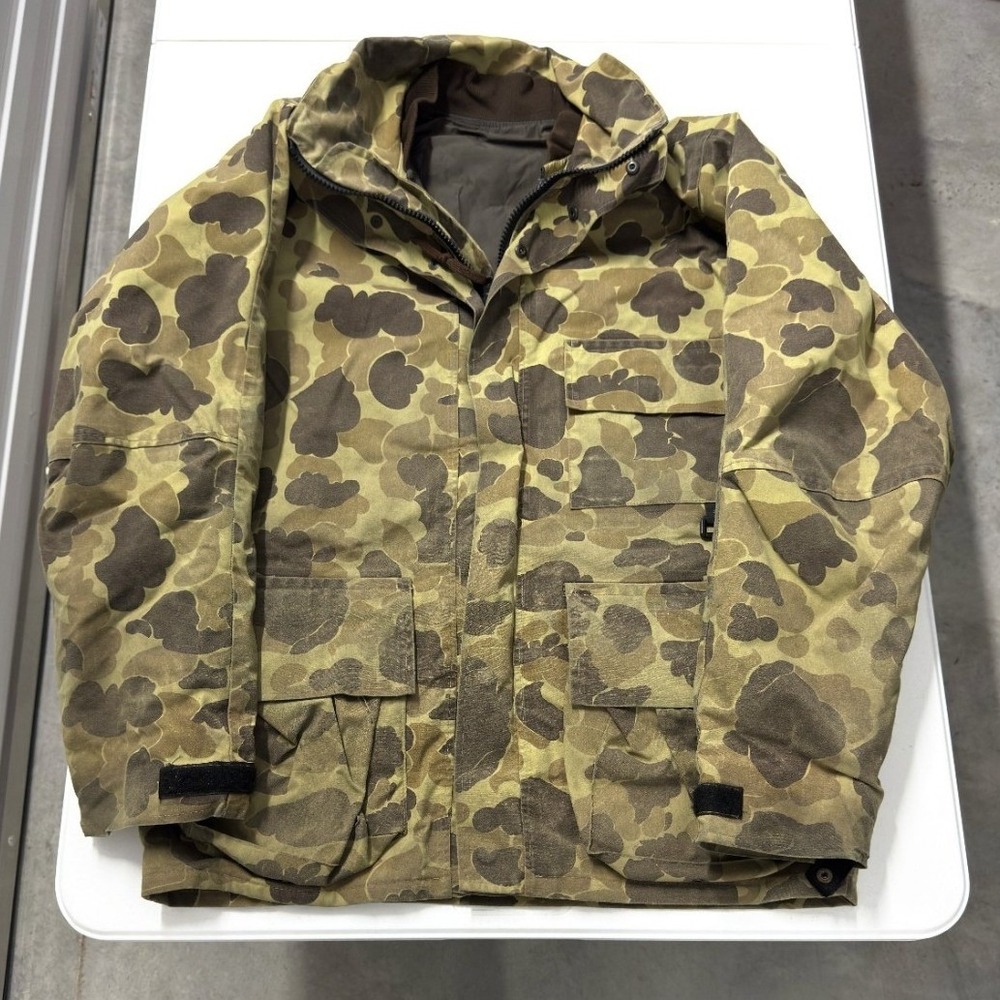 Vintage Browning Gore-Tex Duck Camo Hunting Jacket Mens XL full Zip Coat